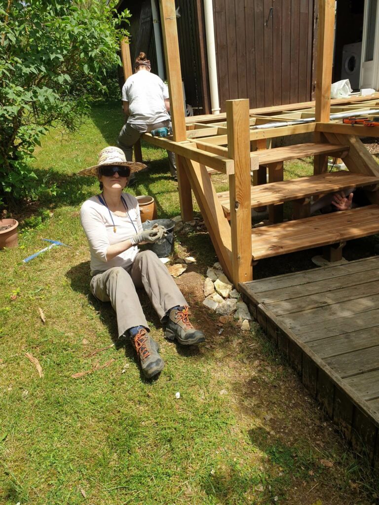 Chantier terrasse pour un gîte à Rocamadour (Lot)