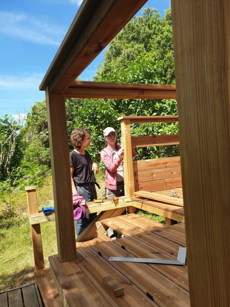 Chantier terrasse pour un gîte à Rocamadour (Lot)